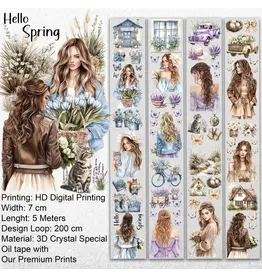 ONWIZE ONWIZE SCRAPBOOK HELLO SPRING 3D CRYSTAL SPECIAL OIL TAPE