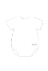 MINTAY MINTAY BABY ONESIE WHITE GREETING CARD BASE 5/PK
