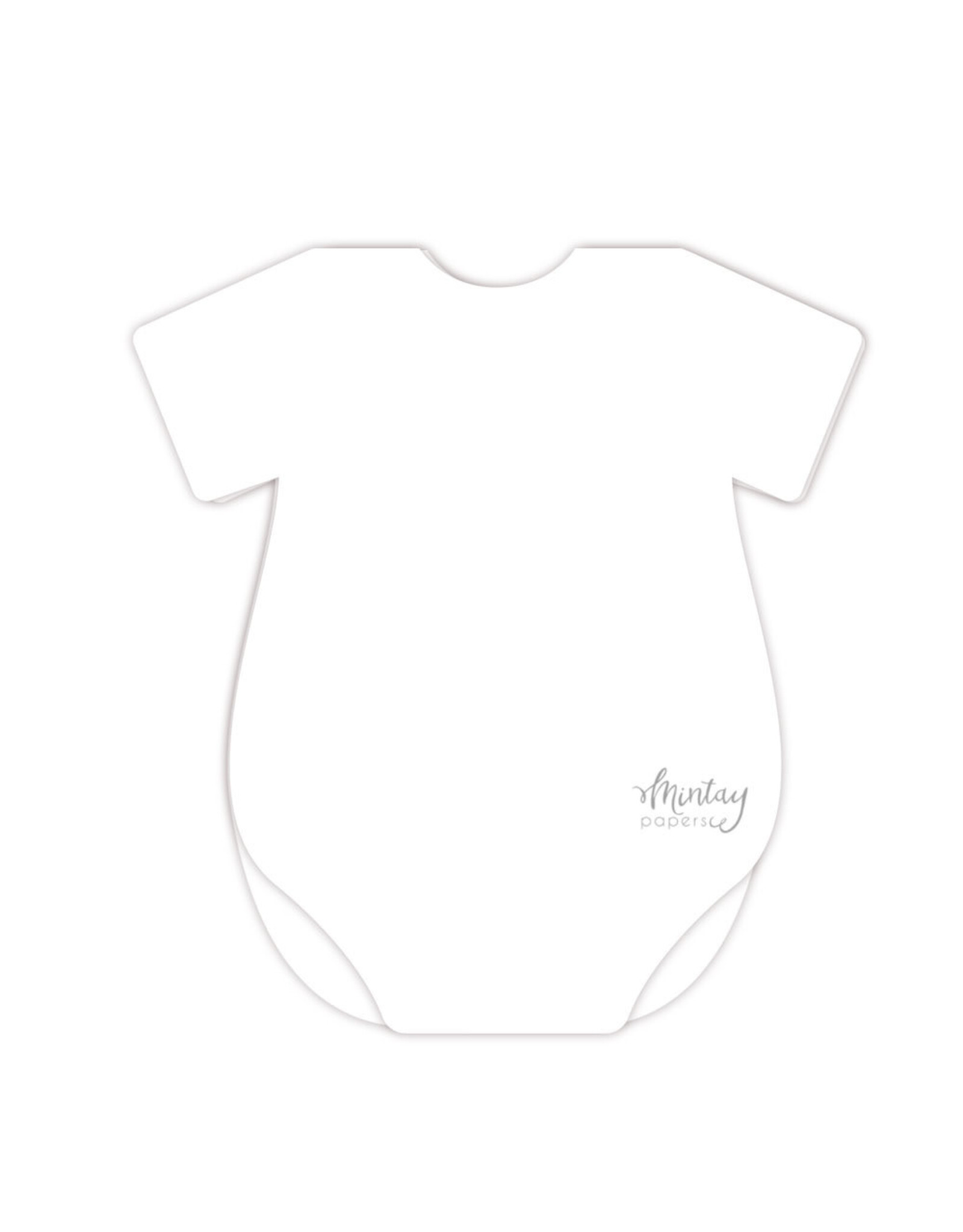 MINTAY MINTAY BABY ONESIE WHITE GREETING CARD BASE 5/PK