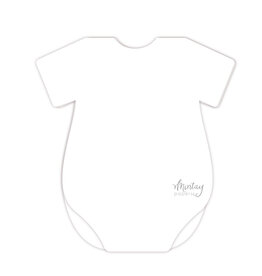 MINTAY MINTAY BABY ONESIE WHITE GREETING CARD BASE 5/PK
