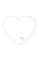 MINTAY MINTAY HEART WHITE GREETING CARD BASE 5/PK