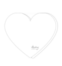 MINTAY MINTAY HEART WHITE GREETING CARD BASE 5/PK