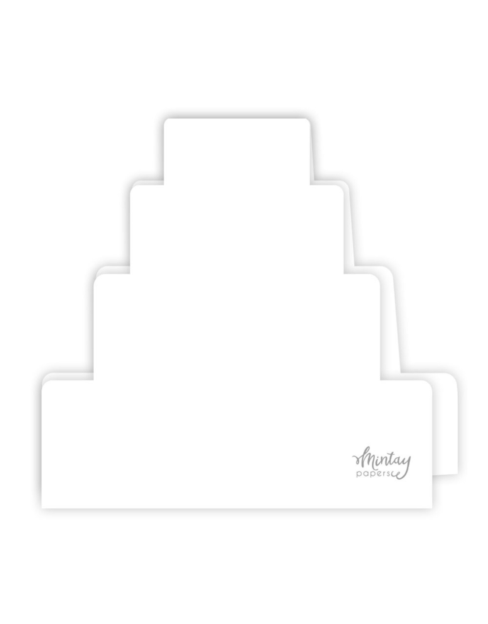 MINTAY MINTAY BIRTHDAY CAKE WHITE GREETING CARD BASE 5/PK