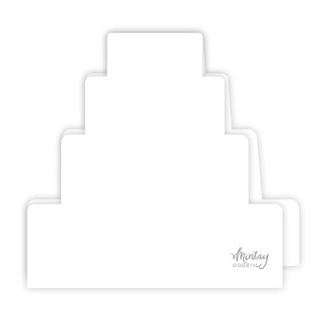MINTAY MINTAY BIRTHDAY CAKE WHITE GREETING CARD BASE 5/PK