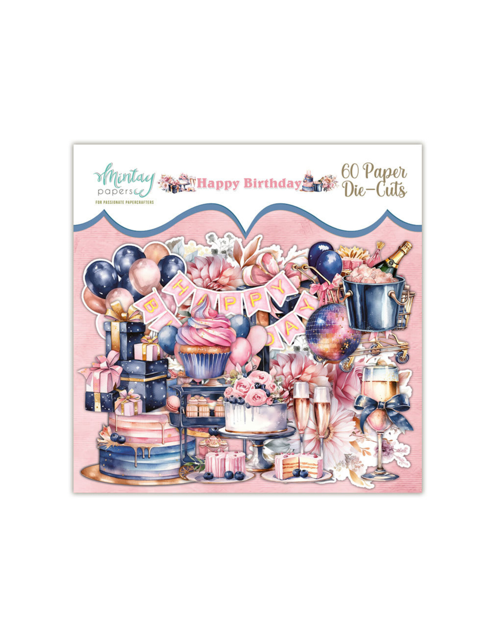 MINTAY MINTAY HAPPY BIRTHDAY PAPER DIE-CUTS 60/PK
