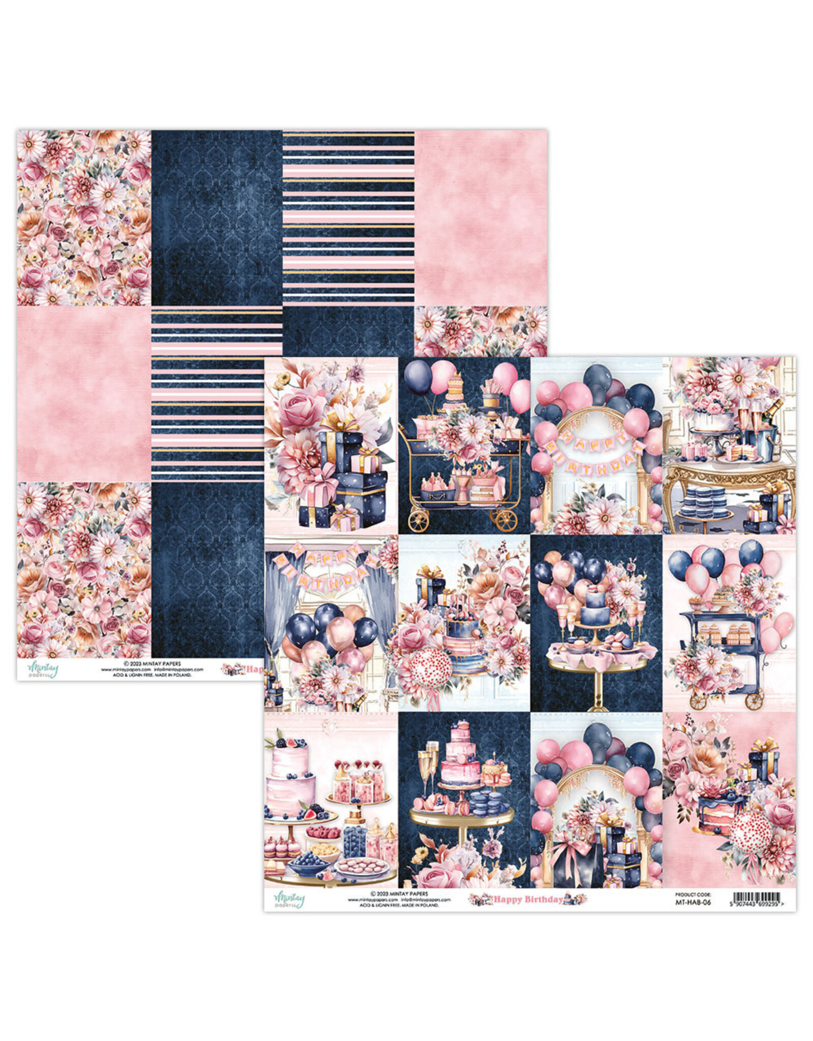 MINTAY MINTAY HAPPY BIRTHDAY #06 12x12 CARDSTOCK