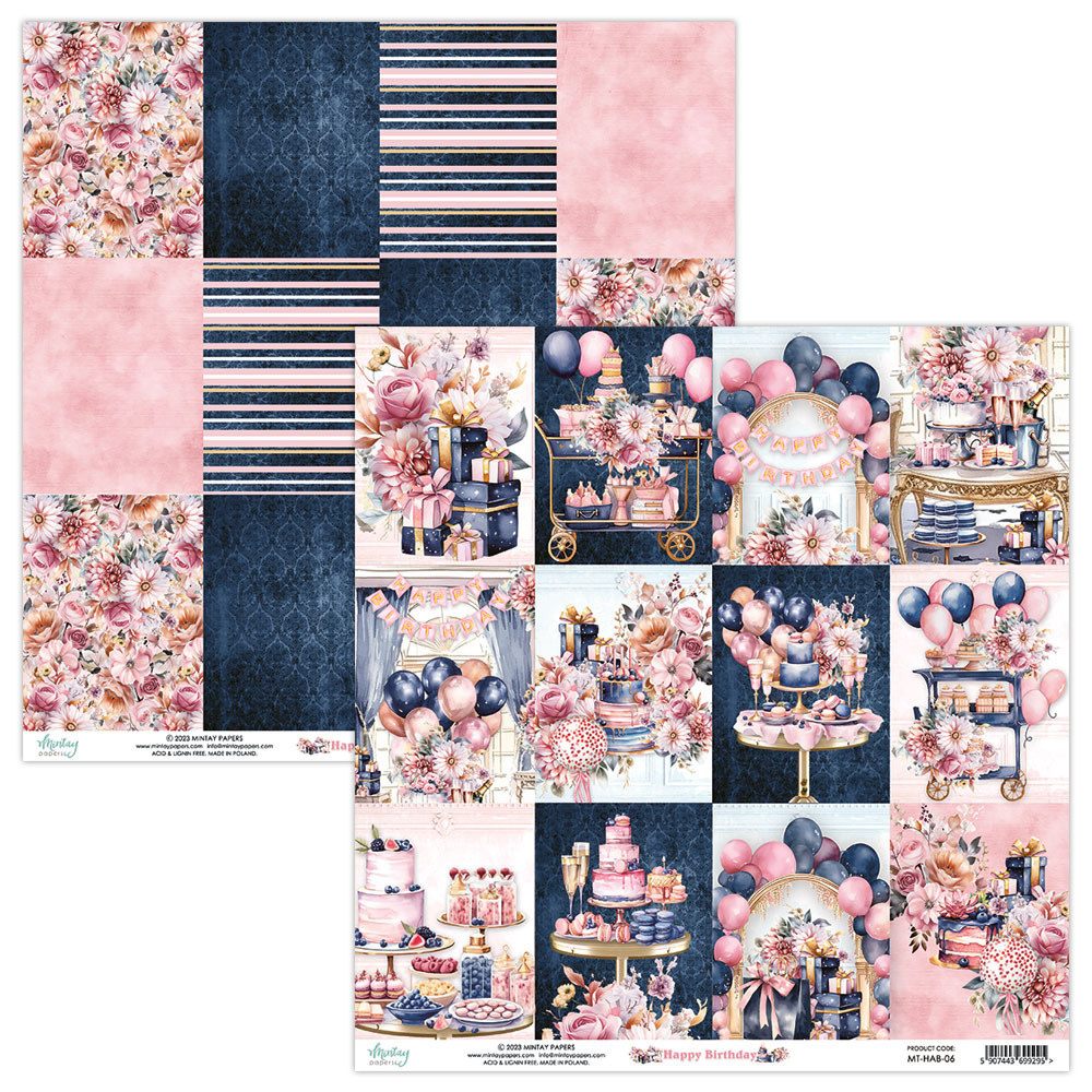 MINTAY MINTAY HAPPY BIRTHDAY #06 12x12 CARDSTOCK