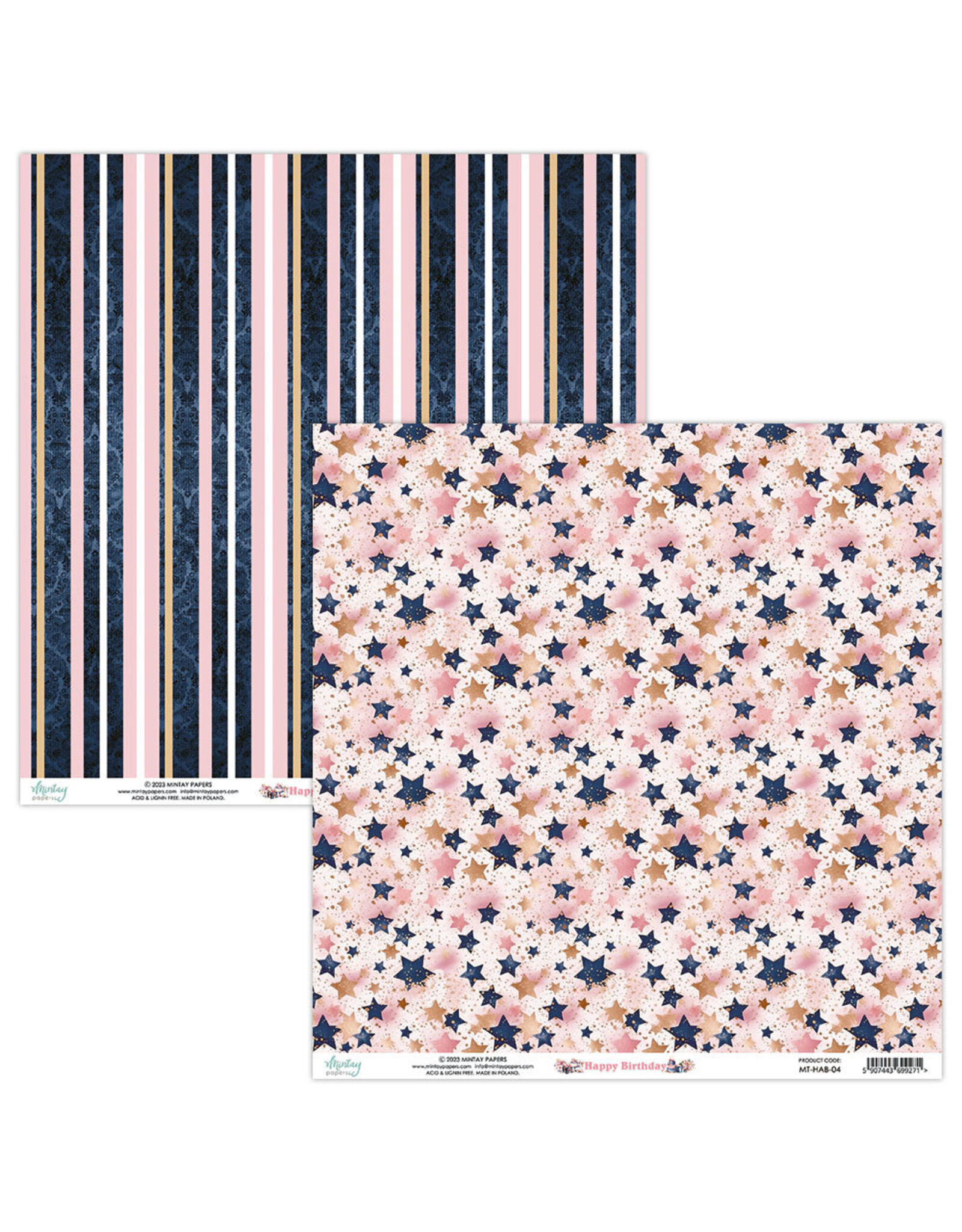 MINTAY MINTAY HAPPY BIRTHDAY #04 12x12 CARDSTOCK