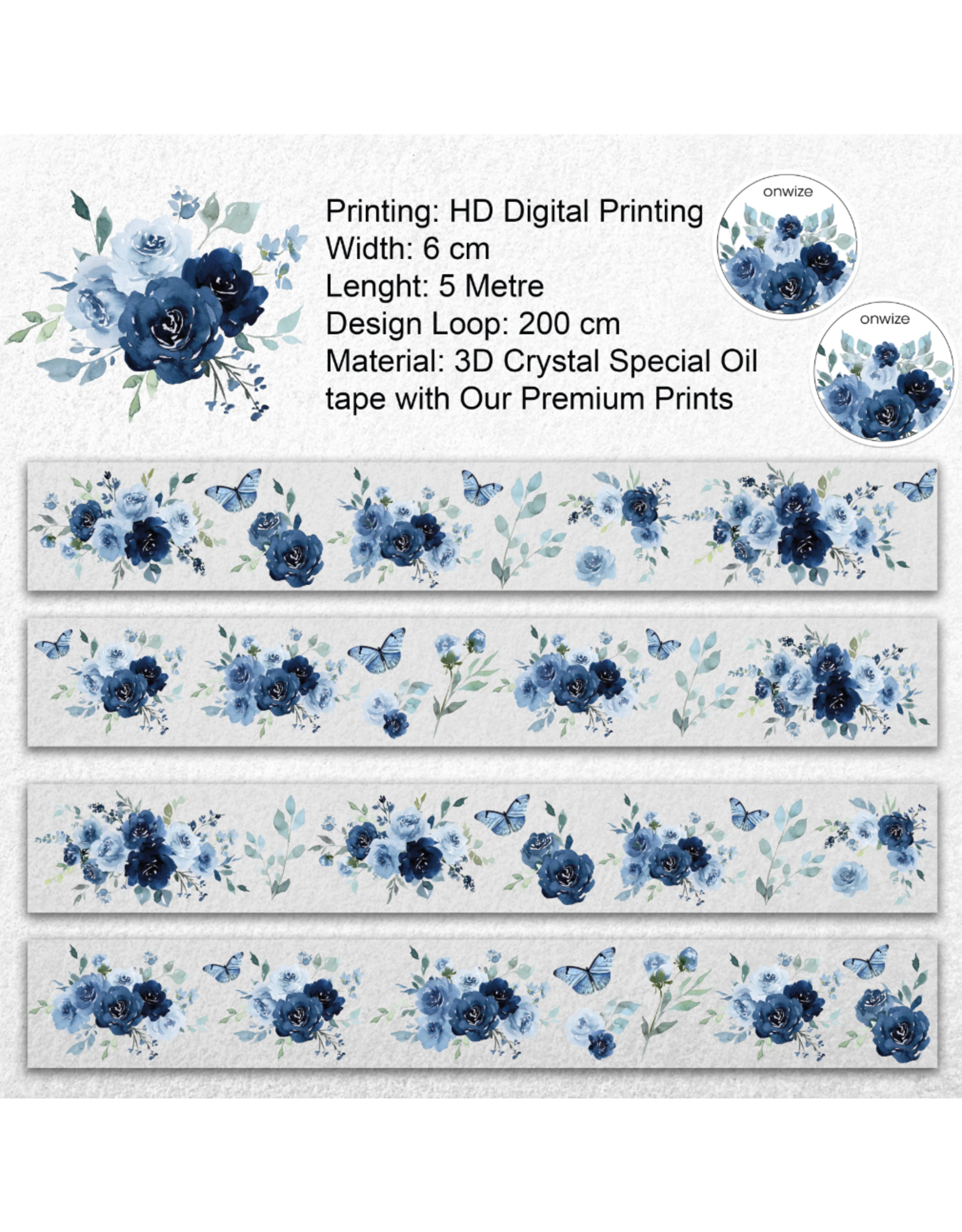 ONWIZE ONWIZE DEEP BLUE 3D CRYSTAL SPECIAL OIL TAPE
