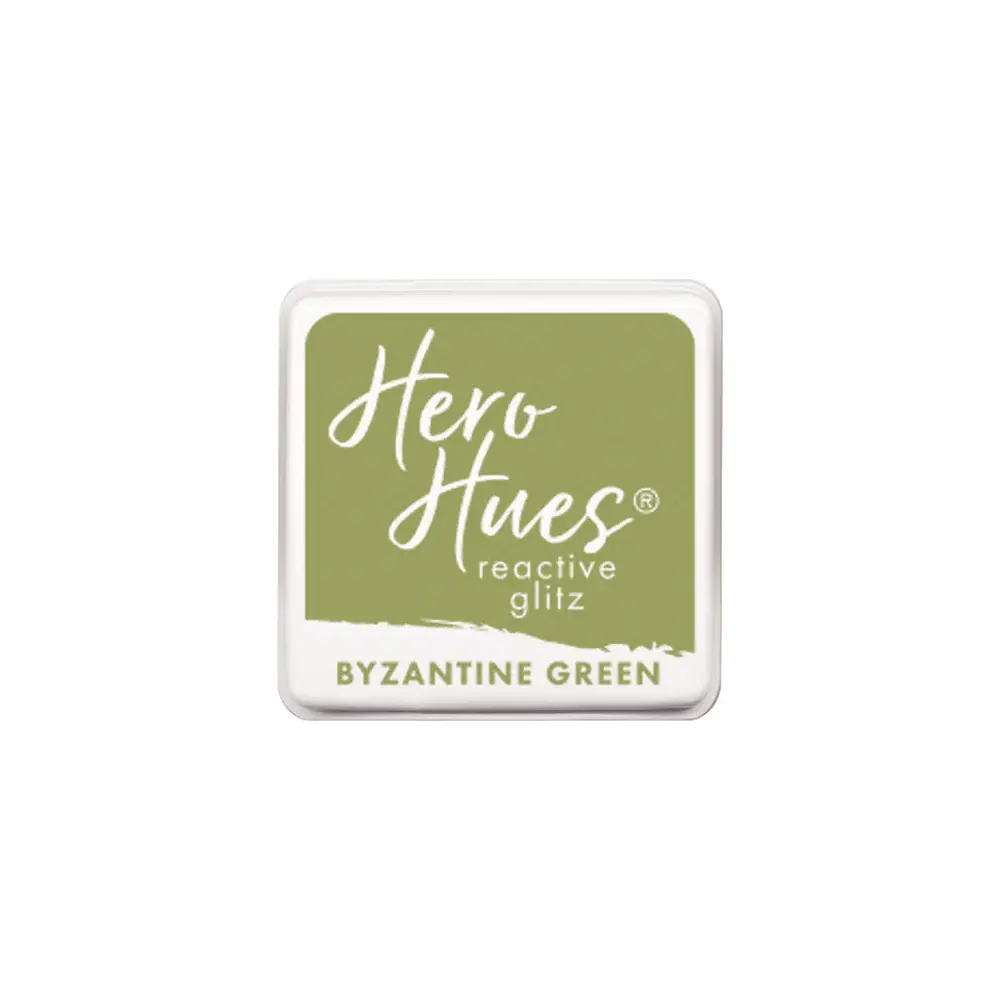 HERO ARTS HERO ARTS HERO HUES BYZANTINE GREEN REACTIVE GLITZ INK