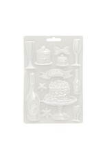 STAMPERIA STAMPERIA MASQUERADE FLUT & CAKES A5 SOFT MAXI MOULD