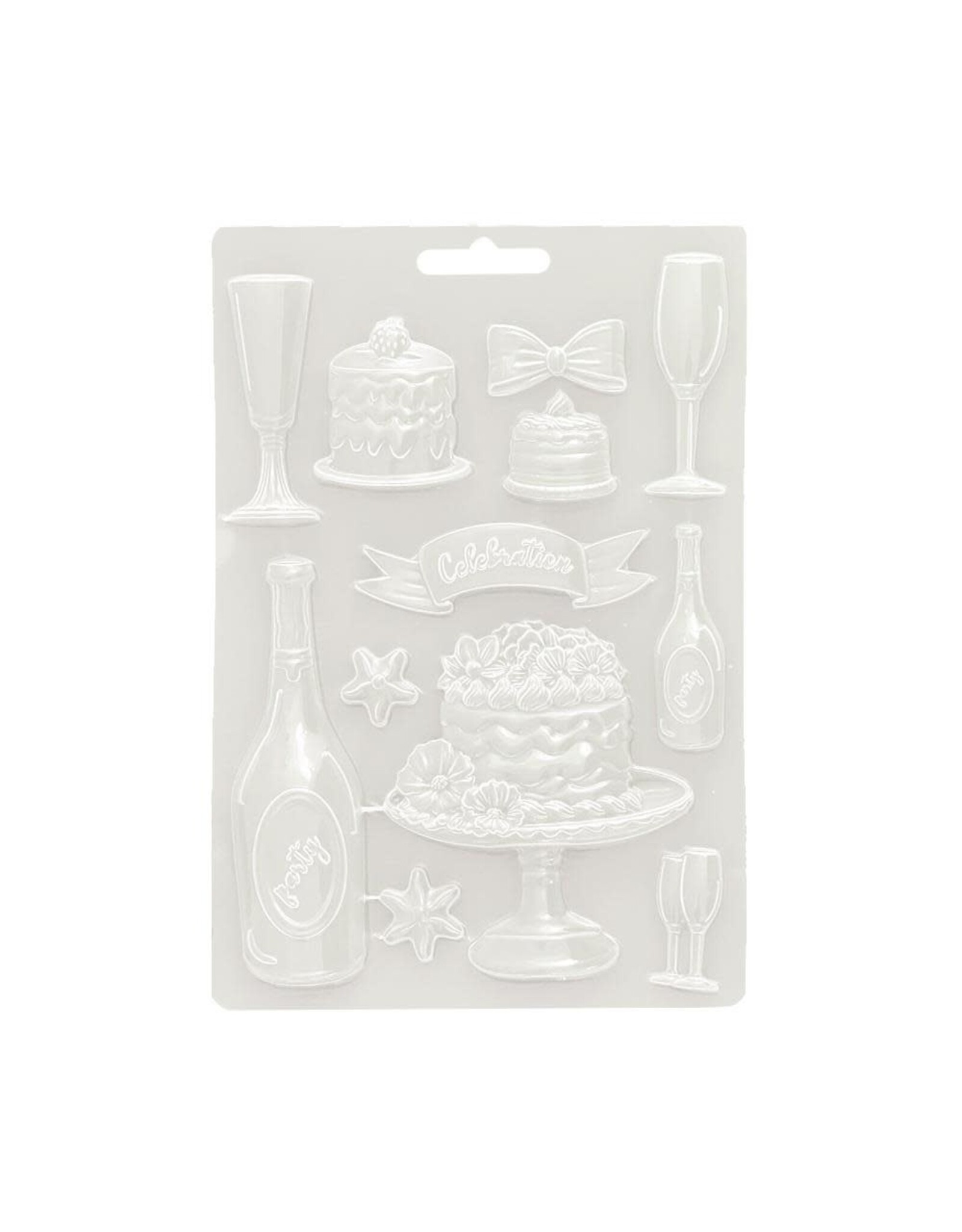 STAMPERIA STAMPERIA MASQUERADE FLUT & CAKES A5 SOFT MAXI MOULD