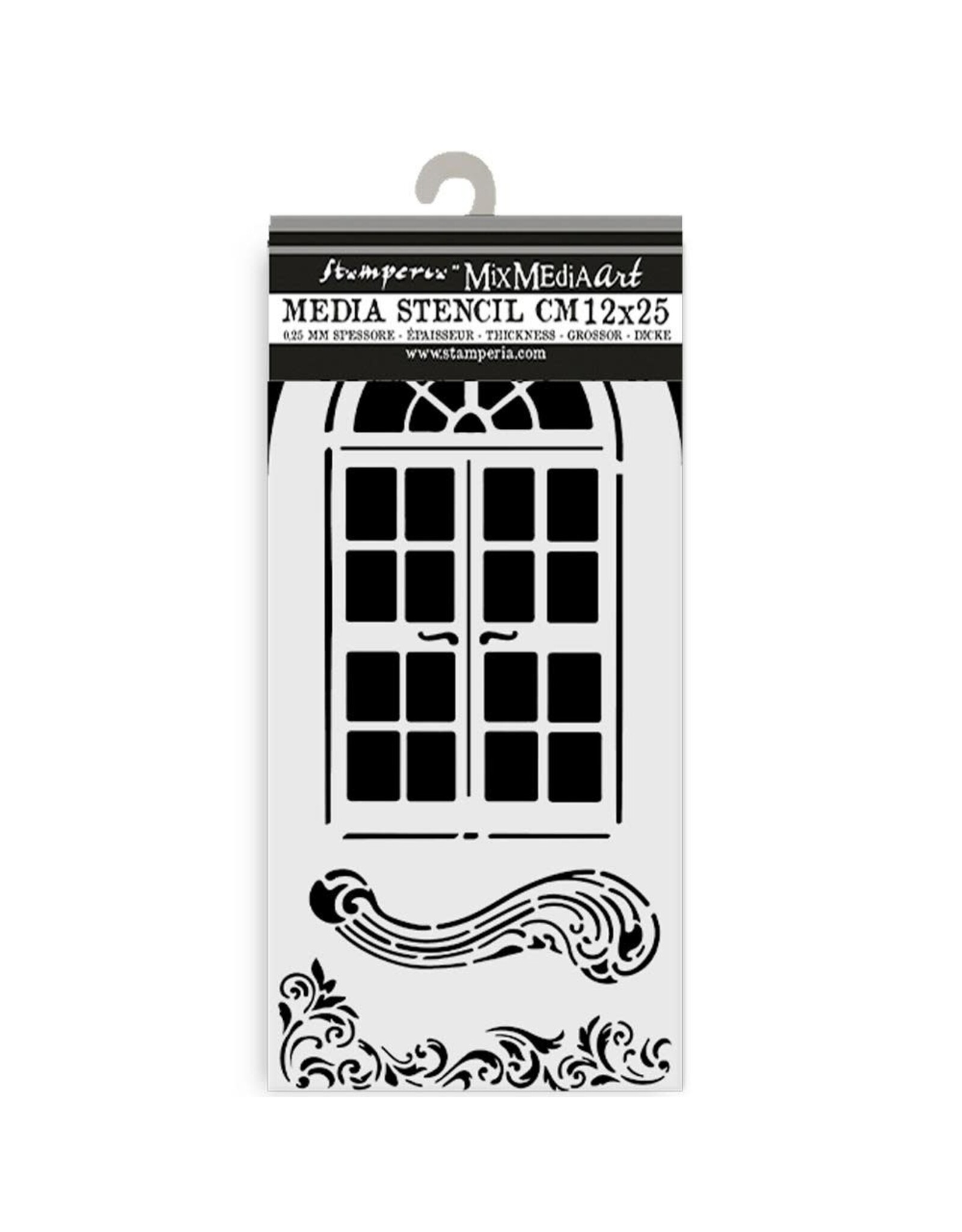 STAMPERIA STAMPERIA MASQUERADE WINDOWS 12x25cm STENCIL