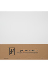 PRISM STUDIO PRISM STUDIO WHOLE SPECTRUM 12x12 MIXED MEDIA CARDSTOCK - SIMPLY WHITE 12/PK