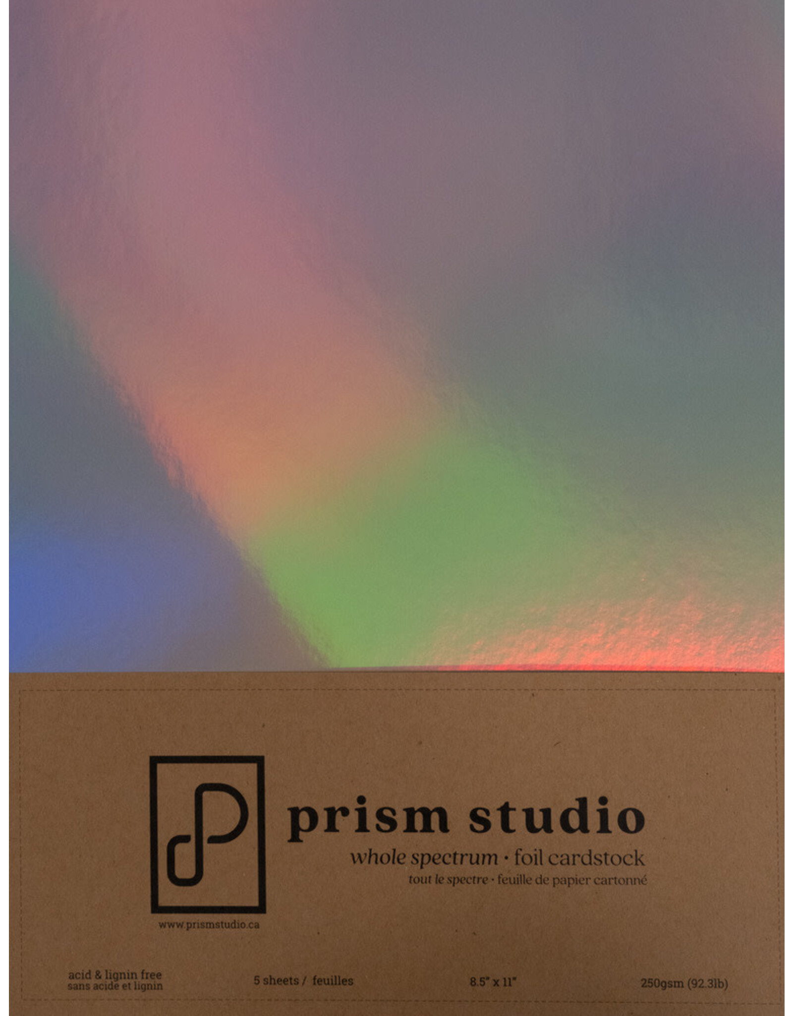 PRISM STUDIO PRISM STUDIO WHOLE SPECTRUM FOIL 8.5x11 CARDSTOCK-HOLOGRAPHIC