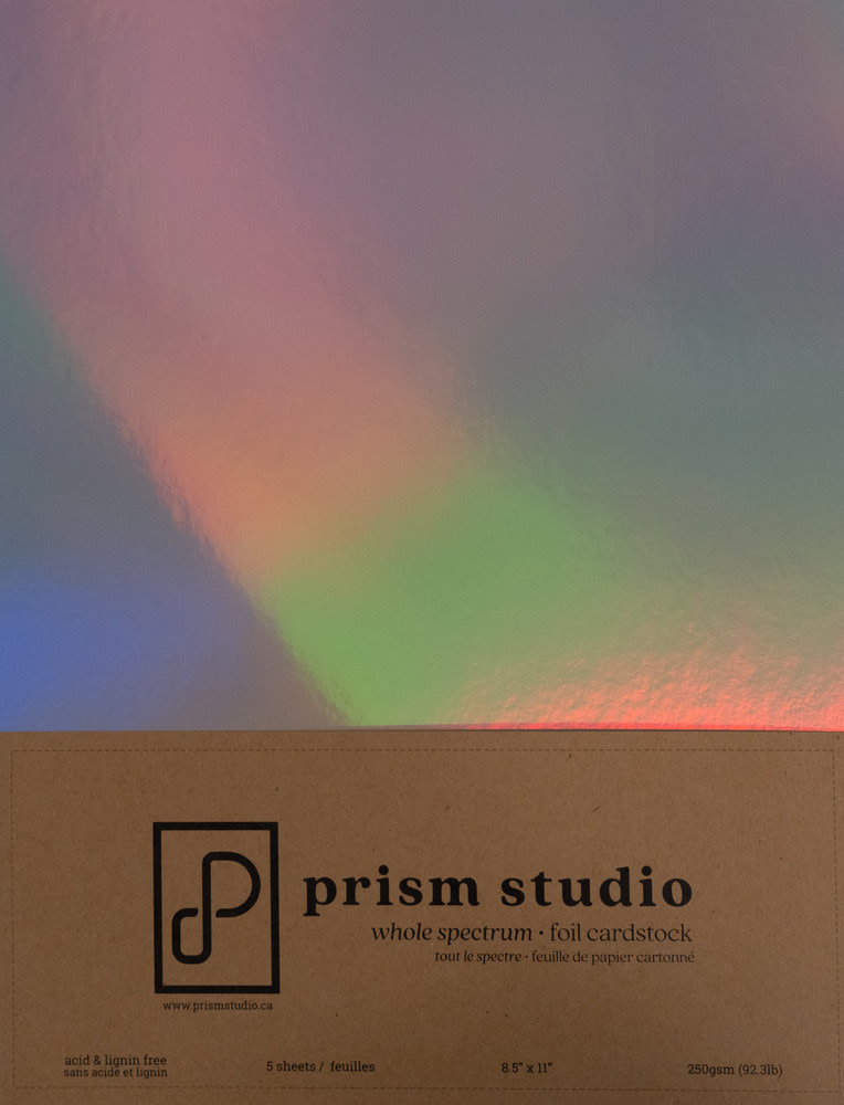 PRISM STUDIO PRISM STUDIO WHOLE SPECTRUM FOIL 8.5x11 CARDSTOCK-HOLOGRAPHIC
