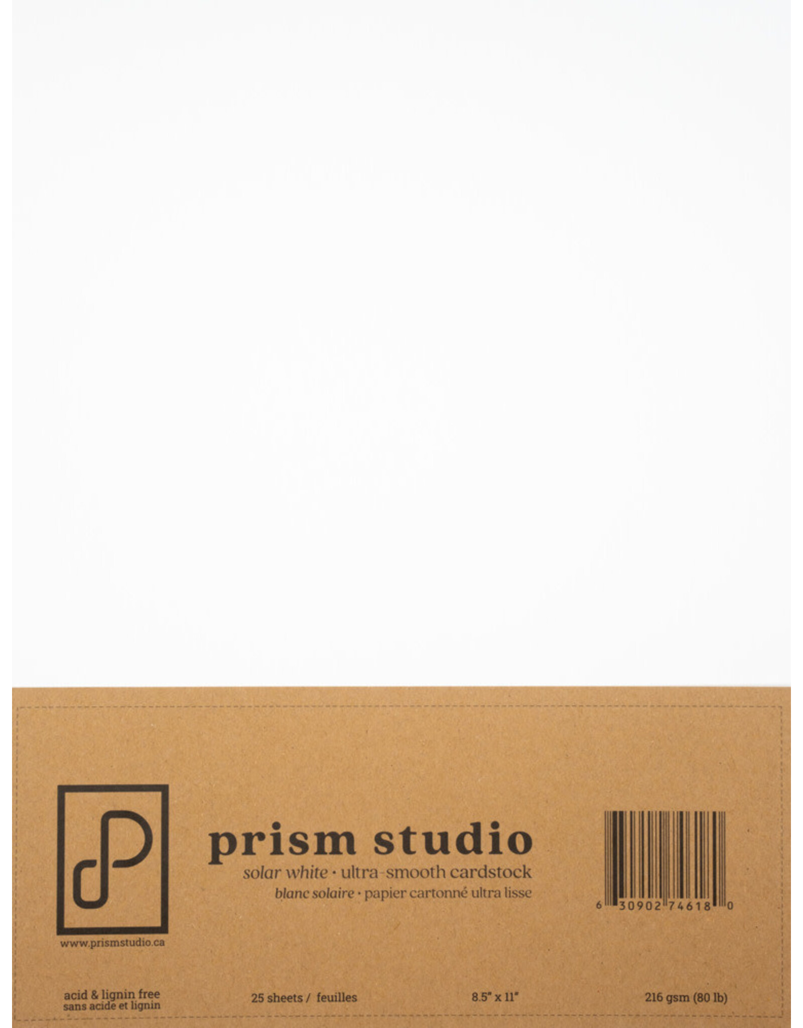PRISM STUDIO PRISM STUDIO 8.5x11 ULTRA-SMOOTH 80lb CARDSTOCK - SOLAR WHITE 25/PK