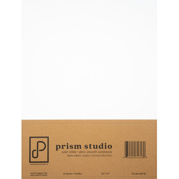 PRISM STUDIO PRISM STUDIO 8.5x11 ULTRA-SMOOTH 80lb CARDSTOCK - SOLAR WHITE 25/PK