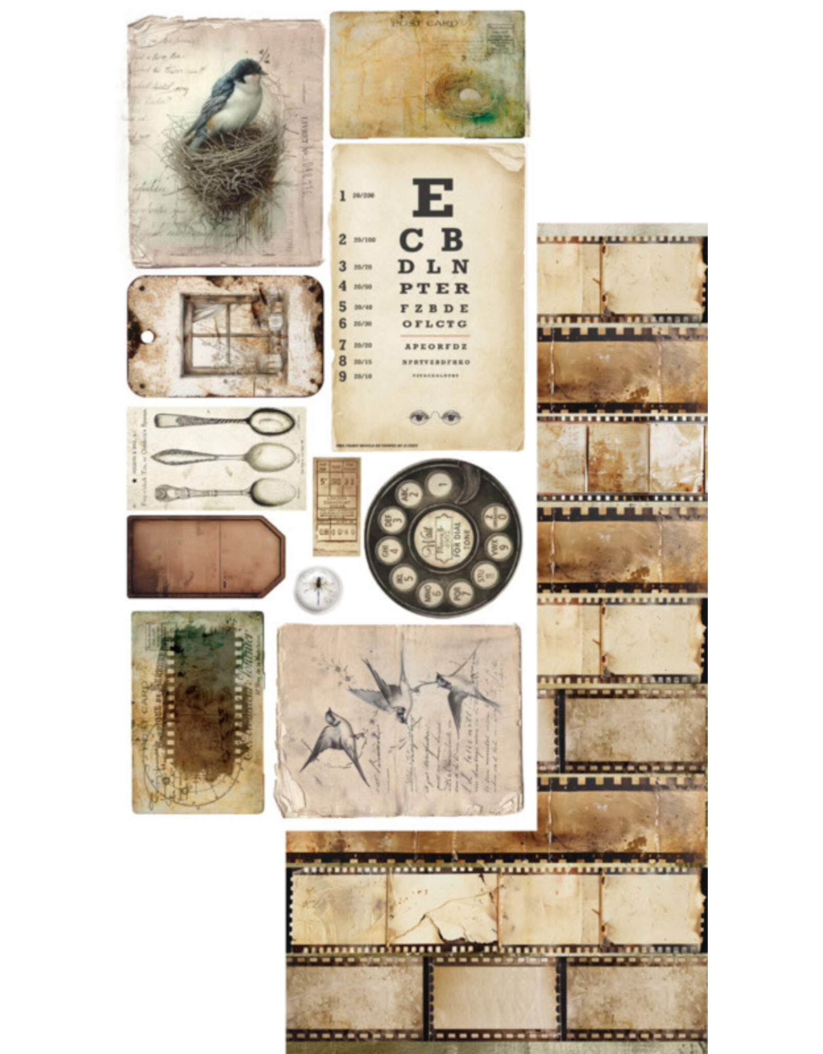 ALCHEMY OF ART ALCHEMY OF ART NATURAL BEAUTY JUNK JOURNAL 6x12 EXTRAS DIE-CUTS