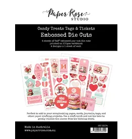 PAPER ROSE PAPER ROSE CANDY TREATS TAGS & TICKETS EMBOSSED DIE CUTS