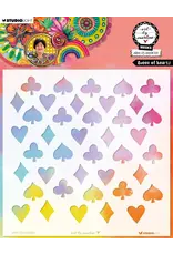 STUDIOLIGHT STUDIOLIGHT ART BY MARLENE QUEEN OF HEARTS 8x8 MASKS STENCIL