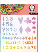 STUDIOLIGHT STUDIOLIGHT ART BY MARLENE PLAYING CARD 8x8 MASKS STENCIL