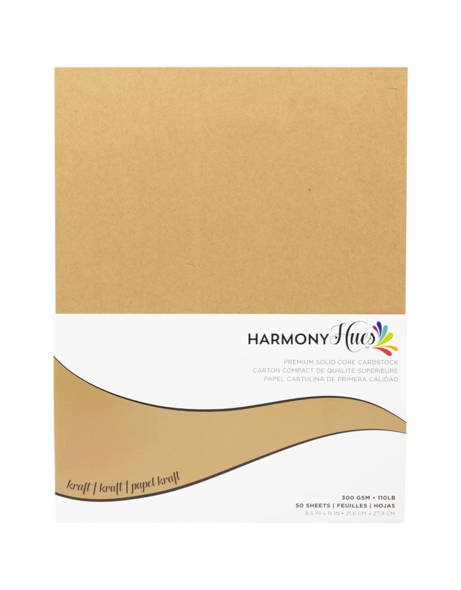 HARMONY PAPER HARMONY HUES KRAFT 8.5x11 CARDSTOCK PACK 50 SHEETS