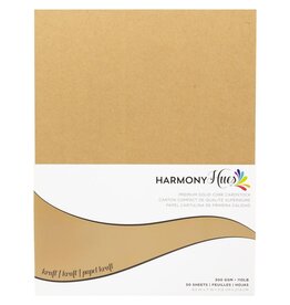 HARMONY PAPER HARMONY HUES KRAFT 8.5x11 CARDSTOCK PACK 50 SHEETS