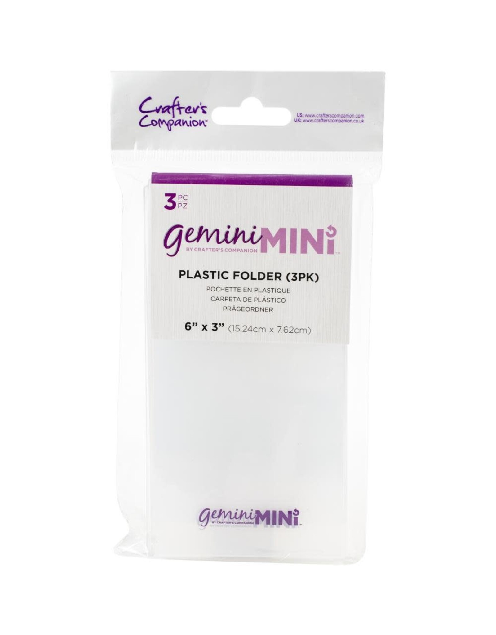 CRAFTERS COMPANION CRAFTERS COMPANION GEMINI MINI PLASTIC FOLDER 3/PK