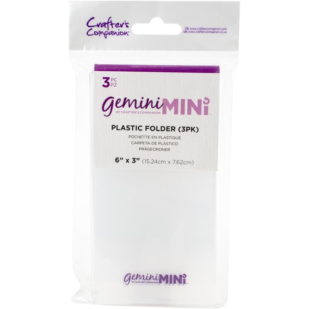 CRAFTERS COMPANION CRAFTERS COMPANION GEMINI MINI PLASTIC FOLDER 3/PK