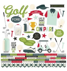 SIMPLE STORIES SIMPLE STORIES GOLF 12x12 CARDSTOCK STICKERS