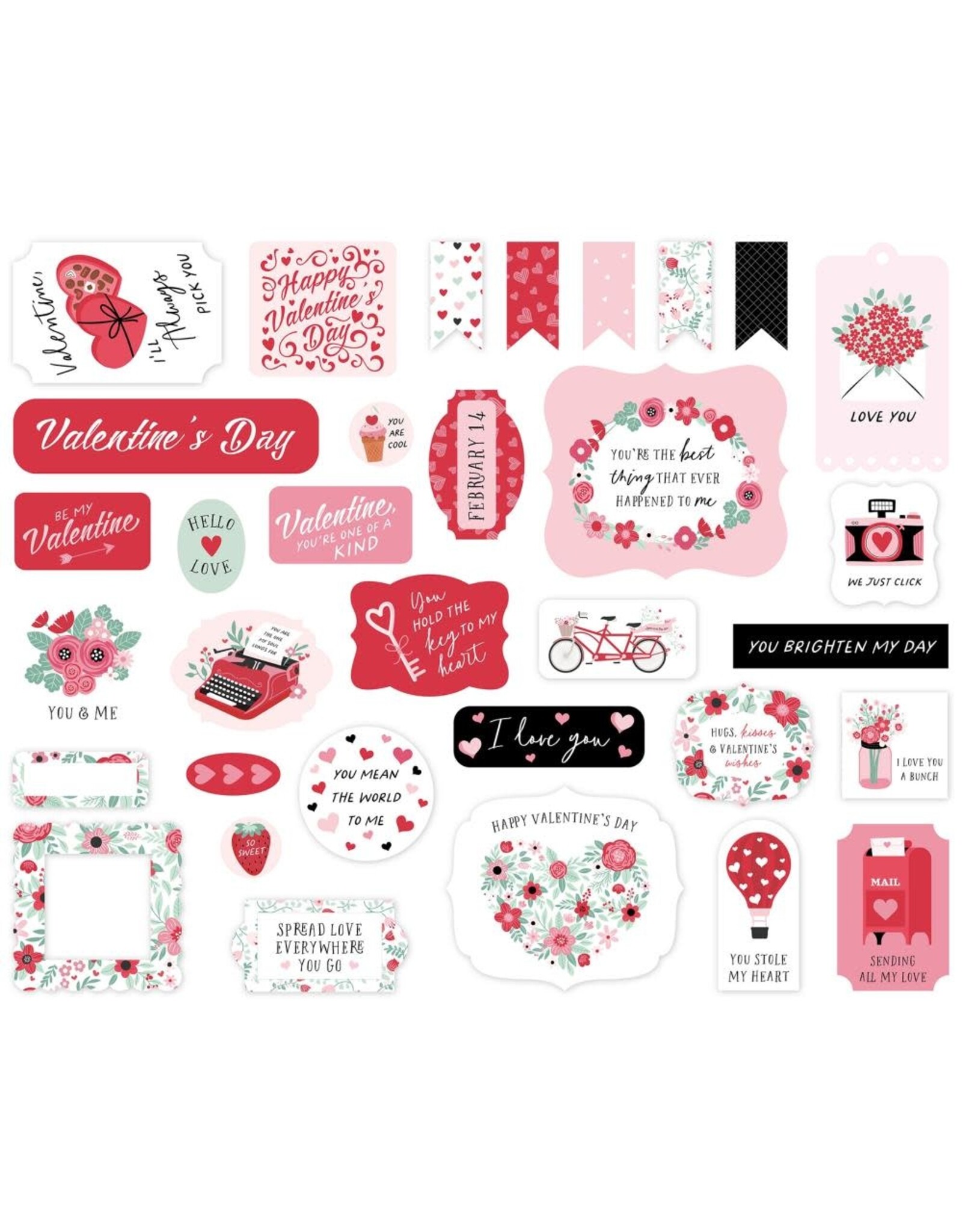 ECHO PARK PAPER ECHO PARK VALENTINE'S DAY EPHEMERA 33/PK