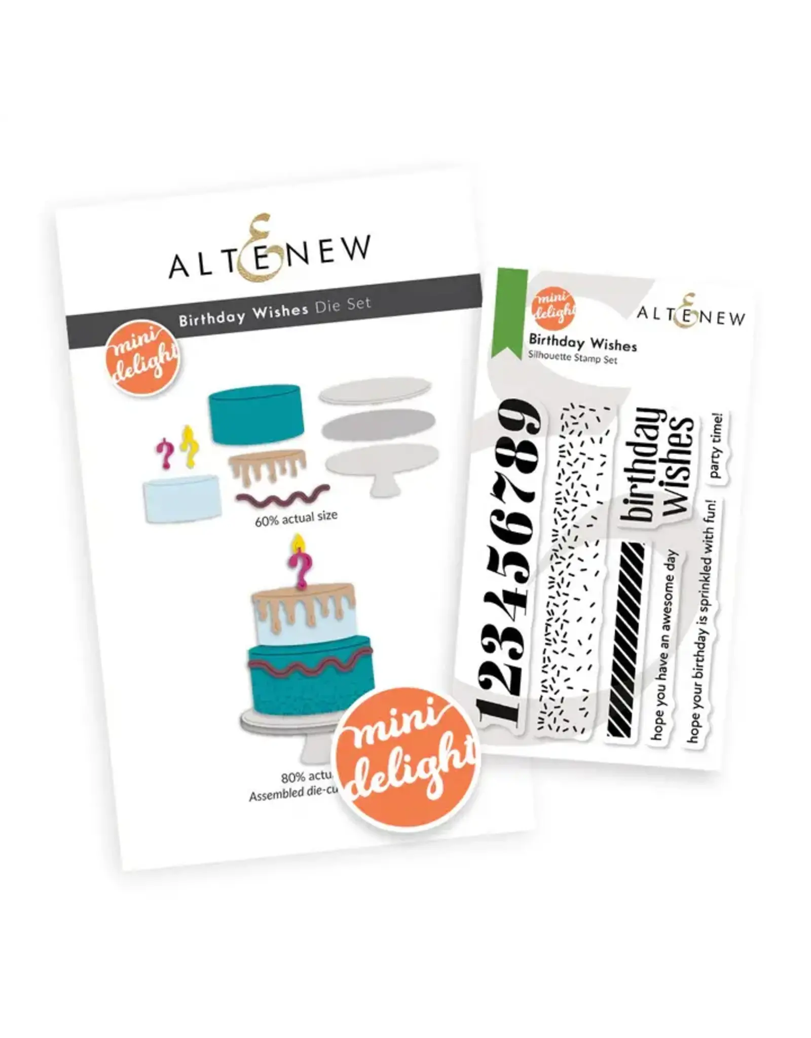 ALTENEW ALTENEW MINI DELIGHT: BIRTHDAY WISHES CLEAR STAMP & DIE SET