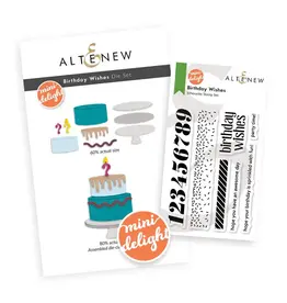 ALTENEW ALTENEW MINI DELIGHT: BIRTHDAY WISHES CLEAR STAMP & DIE SET