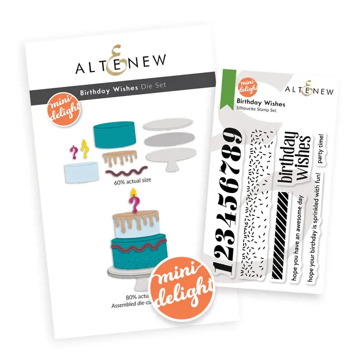 ALTENEW ALTENEW MINI DELIGHT: BIRTHDAY WISHES CLEAR STAMP & DIE SET