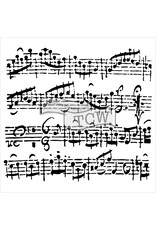 CRAFTERS WORKSHOP THE CRAFTER'S WORKSHOP CARMEN MEDLIN MINI SHEET MUSIC 6x6 STENCIL