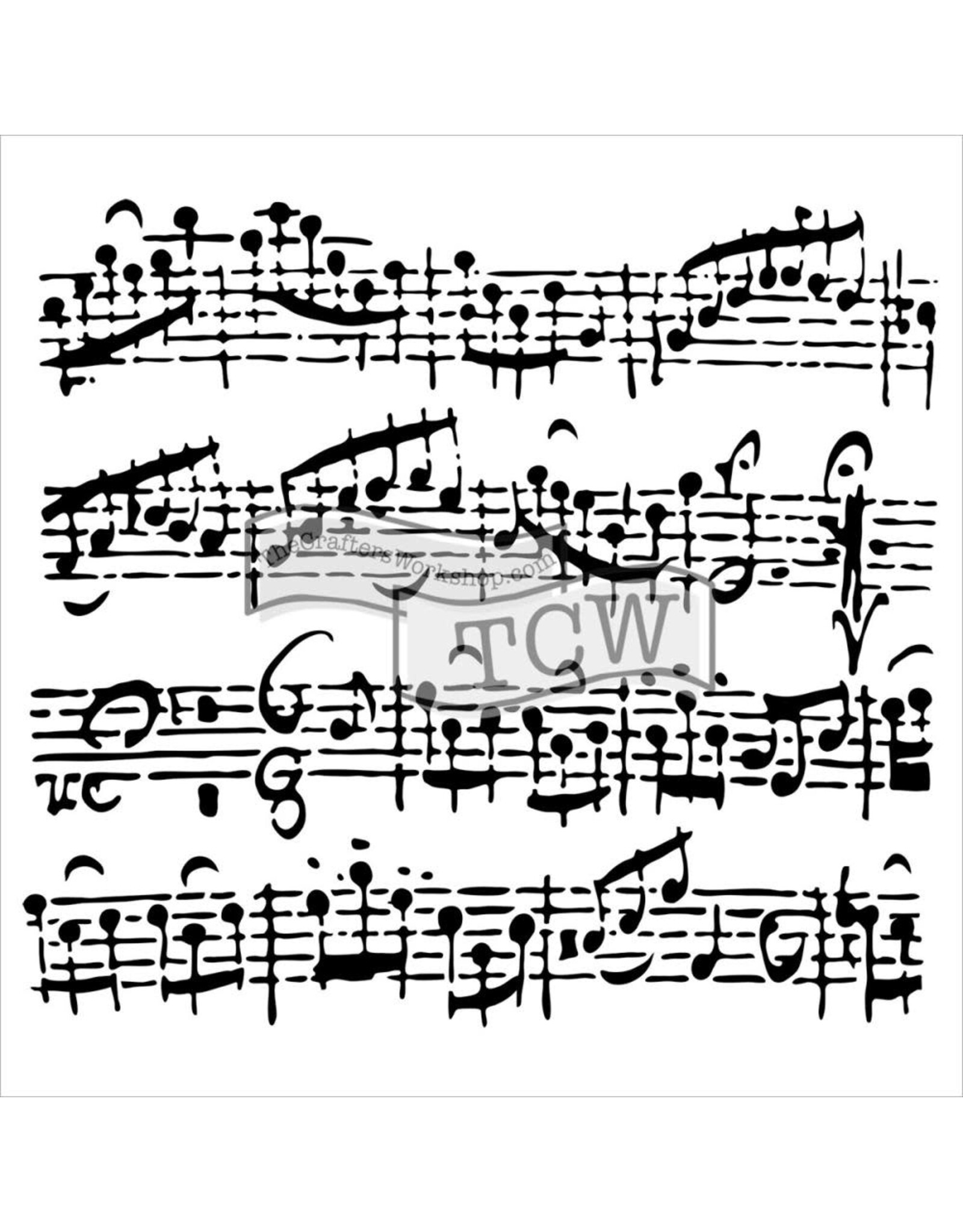 CRAFTERS WORKSHOP THE CRAFTER'S WORKSHOP CARMEN MEDLIN MINI SHEET MUSIC 6x6 STENCIL