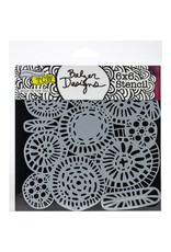 CRAFTERS WORKSHOP THE CRAFTER'S WORKSHOP BALZER DESIGNS STENCIL CIRCLE JUMBLE 6X6