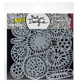 CRAFTERS WORKSHOP THE CRAFTER'S WORKSHOP BALZER DESIGNS STENCIL CIRCLE JUMBLE 6X6