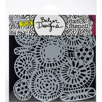 CRAFTERS WORKSHOP THE CRAFTER'S WORKSHOP BALZER DESIGNS STENCIL CIRCLE JUMBLE 6X6