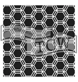 CRAFTERS WORKSHOP THE CRAFTER'S WORKSHOP MINI HONEYCOMB 6x6 STENCIL