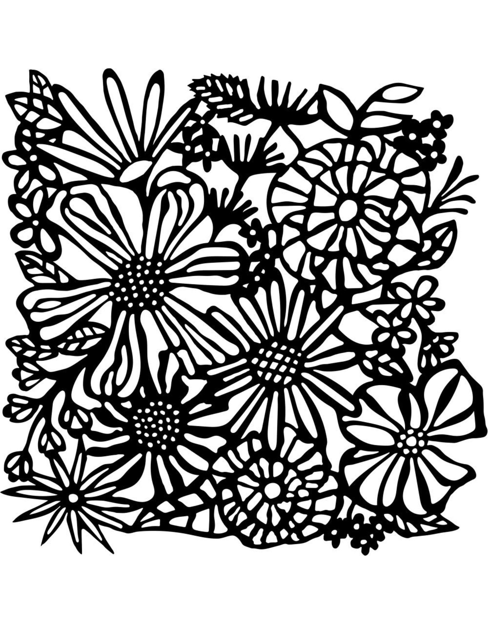 CRAFTERS WORKSHOP THE CRAFTERS WORKSHOP RONDA PALAZZARI DESIGNS BOUQUET BLISS 6x6 STENCIL