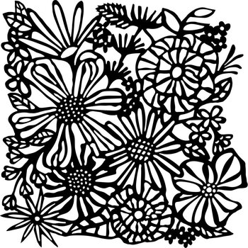 CRAFTERS WORKSHOP THE CRAFTERS WORKSHOP RONDA PALAZZARI DESIGNS BOUQUET BLISS 6x6 STENCIL