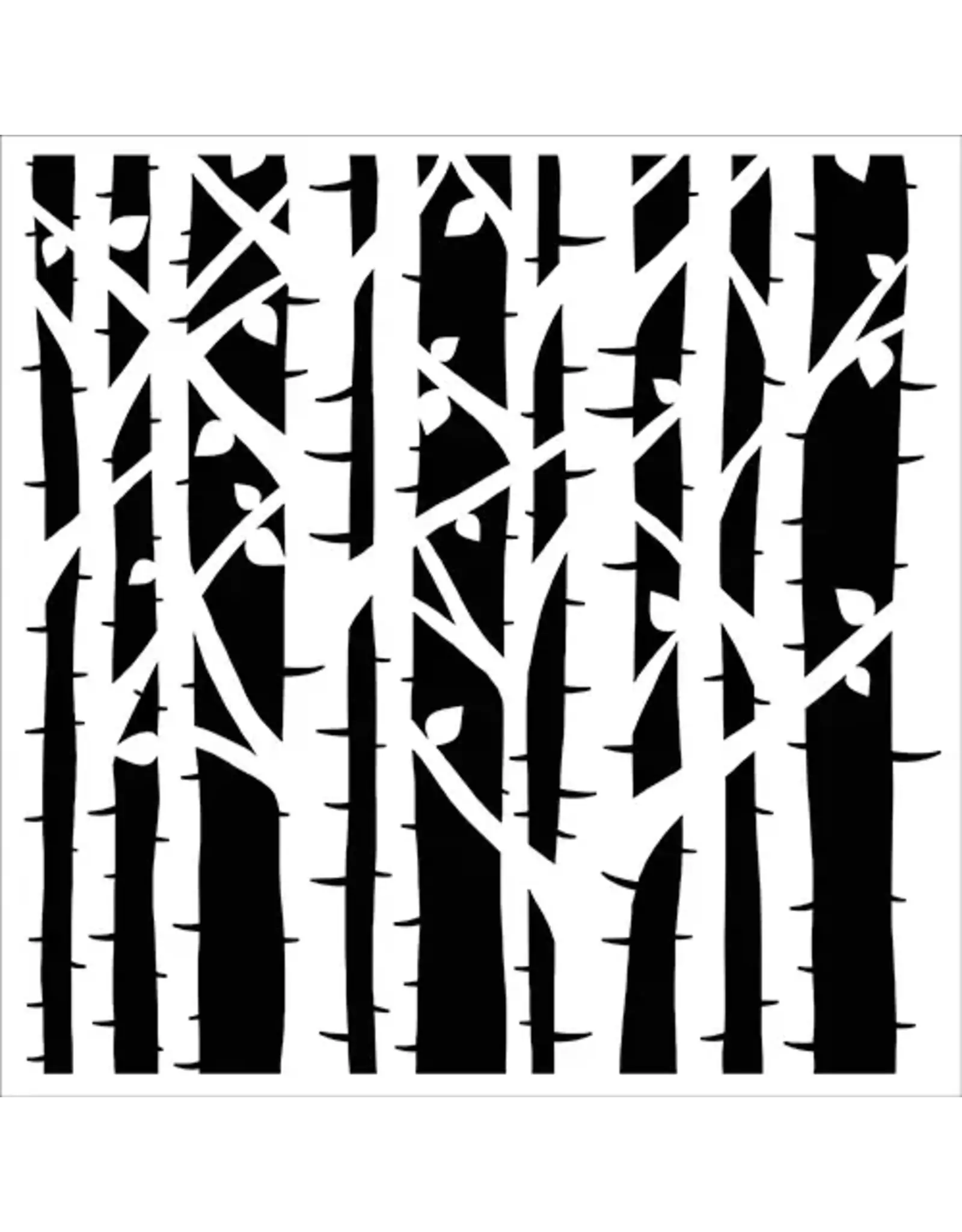 CRAFTERS WORKSHOP THE CRAFTERS WORKSHOP BIRCH TREES 6x6 STENCIL