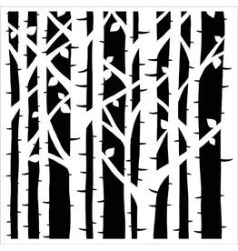 CRAFTERS WORKSHOP THE CRAFTERS WORKSHOP BIRCH TREES 6x6 STENCIL
