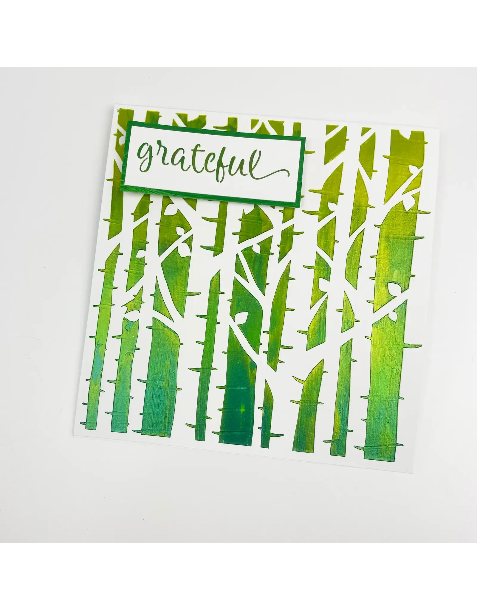 CRAFTERS WORKSHOP THE CRAFTERS WORKSHOP BIRCH TREES 6x6 STENCIL