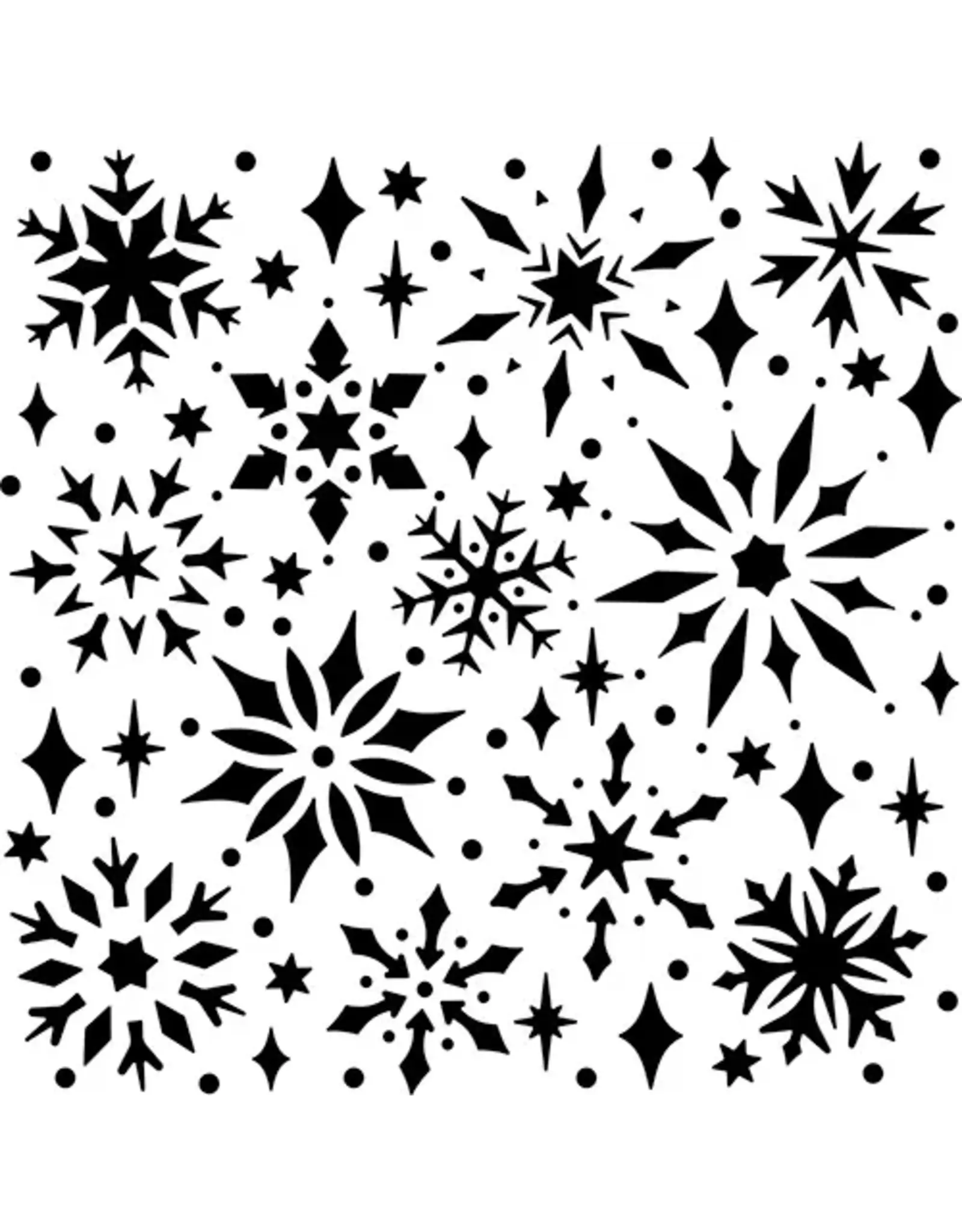 CRAFTERS WORKSHOP THE CRAFTERS WORKSHOP SNOWFLAKE SPARKLES 6x6 STENCIL