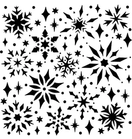 CRAFTERS WORKSHOP THE CRAFTERS WORKSHOP SNOWFLAKE SPARKLES 6x6 STENCIL