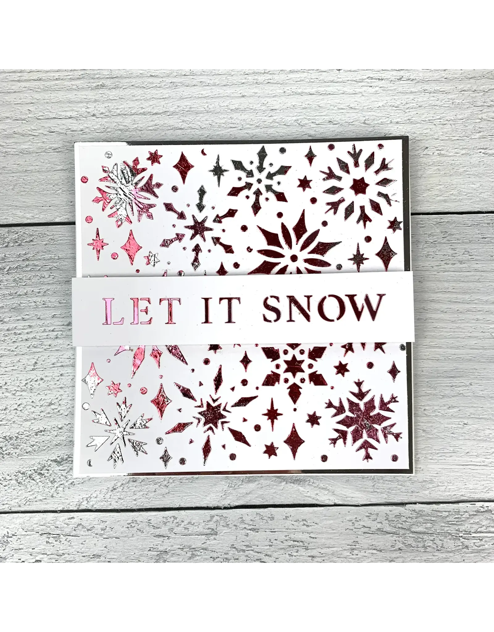CRAFTERS WORKSHOP THE CRAFTERS WORKSHOP SNOWFLAKE SPARKLES 6x6 STENCIL
