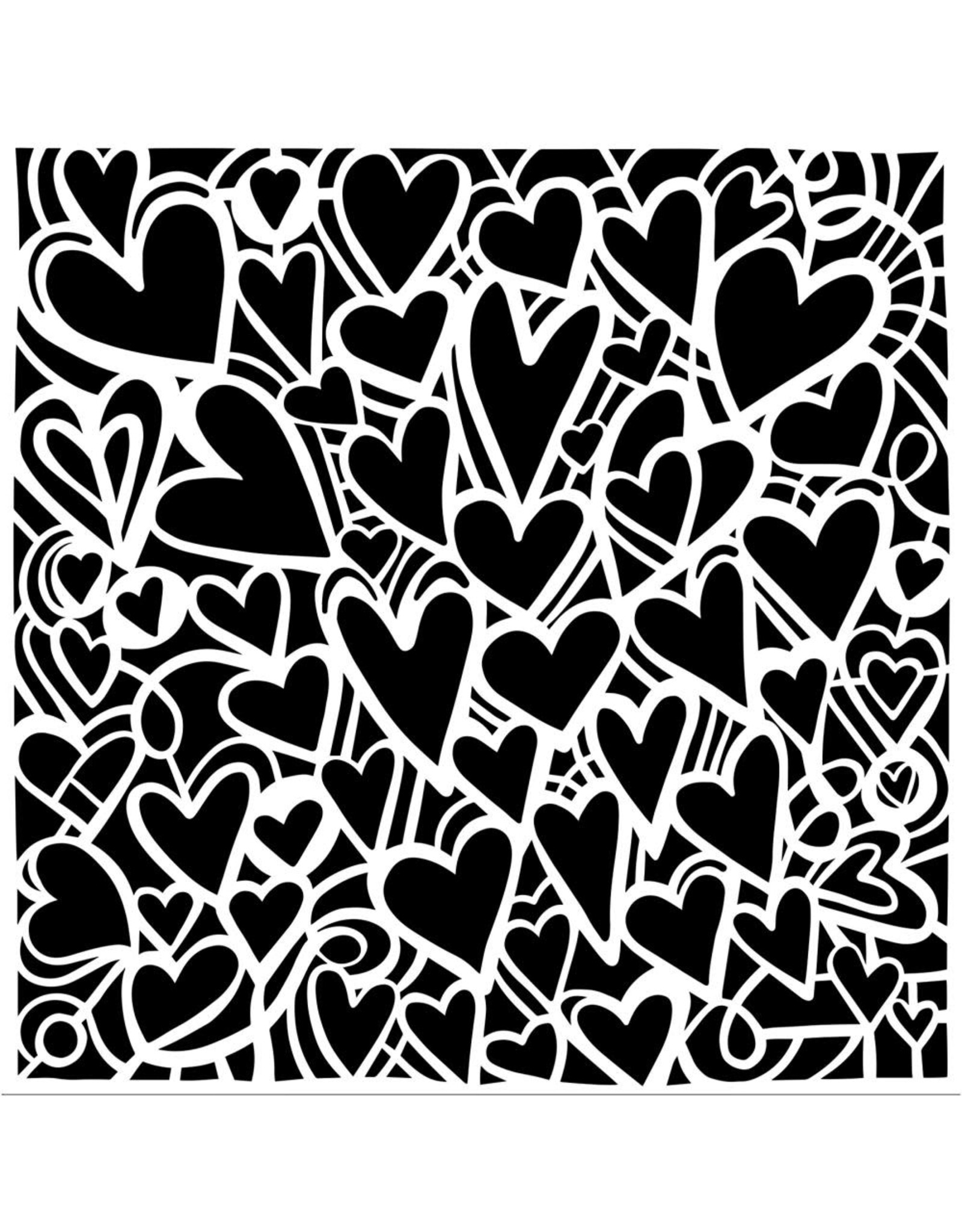 CRAFTERS WORKSHOP THE CRAFTER'S WORKSHOP CATHLIN LARSEN HEARTFELT 6x6 STENCIL